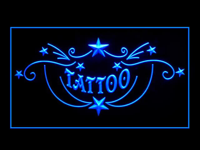 Tattoo Piercing Nautical Rock Studio Art Display Led Light Sign